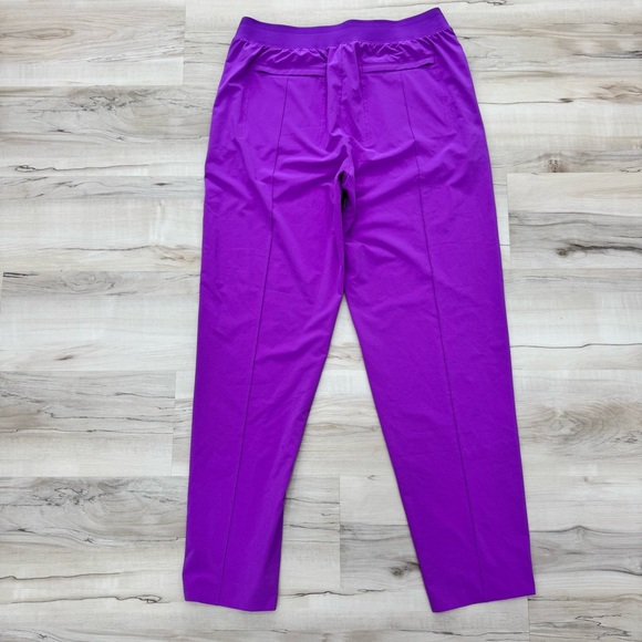 Athleta Brooklyn Heights Stretch Tech Pants Tall Vienna Slim purple Sz 10 - Picture 4 of 5
